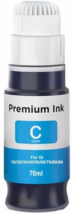 HYNEAR GI-70 Refill Ink for Canon PIXMA GM2070, GM4070, G5070, G6070, G7070 Printers Cyan Ink Bottle