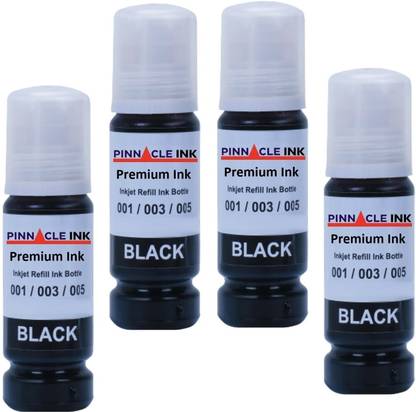 PINNACLE Compatible Refill Ink For Printer Ep EcoTank L3266 All Black Black Ink Bottle