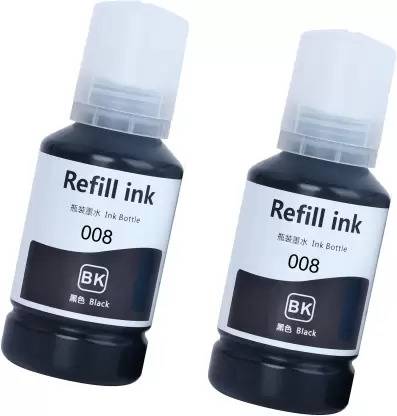 Inkspot High Yield Refill Ink 008 127ml 2pc Compatible for Epson Printers Black - Twin Pack Ink Bottle