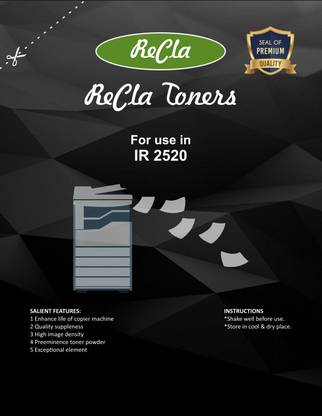 RECLA IR 2520 Black Ink Toner Powder