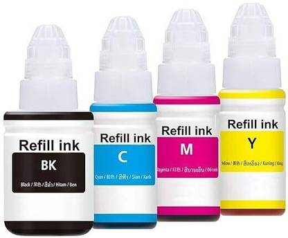Bright Office GI 790 Ink for Canon PIXMA G1000 , G2000,G3000,G4000,G2010,G3010 Black + Tri Color Combo Pack Ink Bottle