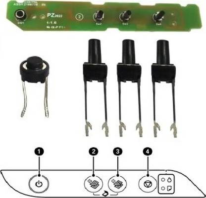 HipponixTech Control Panel Power Switch Button For Epson L3100,L3110,L3101,L3115,L3116 3+1 Black - Twin Pack Ink Toner