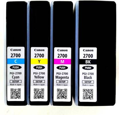 Dubaria 2700 XL Compatible For Canon PGI 2700 XL Ink Cartridge Combo For IB4070 / MB5070 / MB5370 Printer All Four Cartridge Black + Tri Color Combo Pack Ink Cartridge