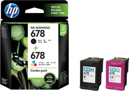 HP 678 Black + Tri Color Combo Pack Ink Cartridge