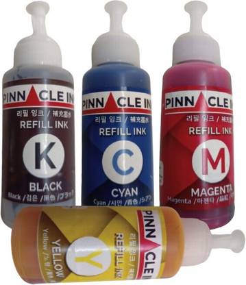 PINNACLE Refill Ink Bottle for Hp 2623 Multi-function Wireless Inkjet Printer Black + Tri Color Combo Pack Ink Bottle