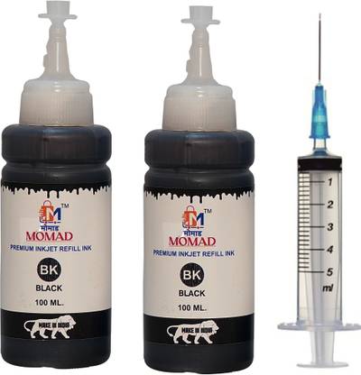 Momad Refill Ink Kit Suitable for HP 678 cartridge (100ml+1Syringe) Black - Twin Pack Ink Cartridge