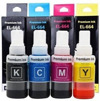 Ang Refill Ink Compatible for L130, L360, L365, L380, L385, L405, L455, L485, L550 Black + Tri Color Combo Pack Ink Cartridge