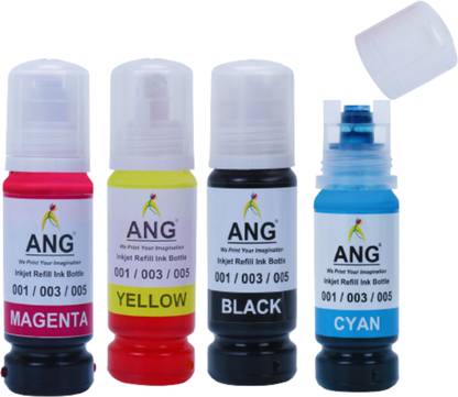 Ang REFILL INK L3250 Multi-function WiFi Color Printer 003 INK Black + Tri Color Combo Pack Ink Bottle