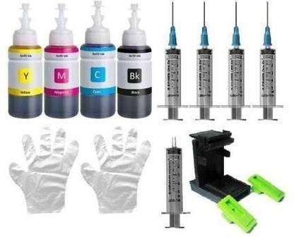 Ang Refill Ink Use For Deskjet 2677 All in One Ink Black + Tri Color Combo Pack Ink Cartridge