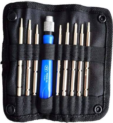 jaiswal 7339A Pengfa 8 In 1 Multipurpose Screwdriver Tool Set For Repair Mobile Laptop Standard Screwdriver Set