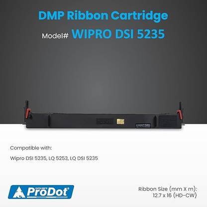 PRODOT Dot Matrix Ribbon Cartridge Compatible with WIPRO DSI 5235 (Pack of 01) Black Ink Cartridge