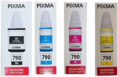 CAN PIXMA CANON PIXMA G3000 MEGA TANK WIFI ALL IN ONE COLOR INK TANK PRINTER INK Black + Tri Color Combo Pack Ink Bottle
