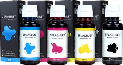 Splashjet GT51/GT52 Refill Ink for Ink Tank 310, 315, 316 - 502371 Black + Tri Color Combo Pack Ink Bottle