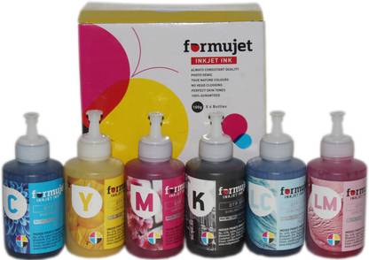 Formujet Sublimation Ink DTP SUB (6 Color X 100g) for L805, L8050 etc for transfer print Tri-Color Ink Bottle
