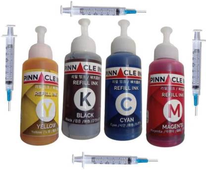 Pinnacle Ink Refill Ink HP DeskJet 2621 A Black + Tri Color Combo Pack Ink Bottle
