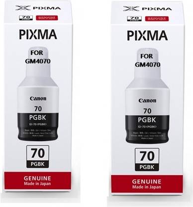 CAN PIXMA CANON GM 4070 MEGATANK ALL IN ONE INK TANK Monochrome Printer Ink GI70 (SETOF 2) Black Ink Bottle