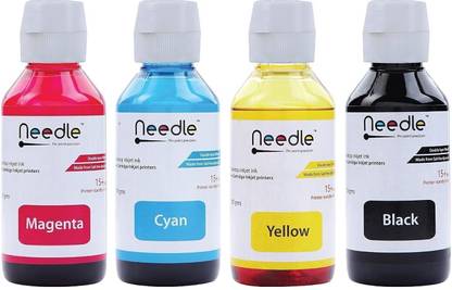 Needle 4x100 gms GT52/53 for 5810 5820 5821 310 315 319 415 419 410 Printers Black + Tri Color Combo Pack Ink Bottle