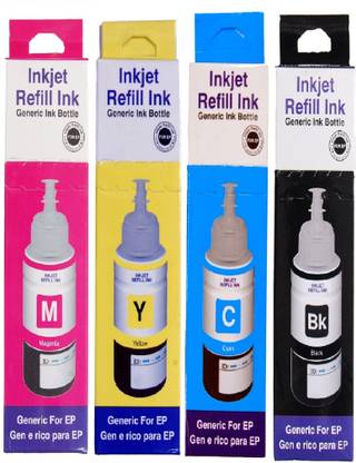 Ang Refill Ink for Use in Epson L100 Cyan, Magenta, Yellow & Black Tri-Color Ink Cartridge