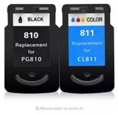 INKTECH PG-810 and CL-811 Black + Tri Color Combo Pack Ink Cartridge