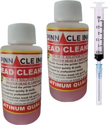 PINNACLE 2 Head Cleaning Solution to Clean a Clogged Blocked Ink Cartridge & Head Black Ink Bottle