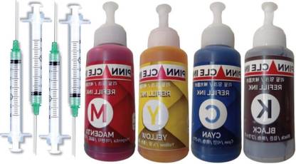 PINNACLE Compatible Premium Refill Ink For Deskjet 2820. Black + Tri Color Combo Pack Ink Bottle