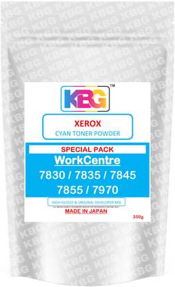 KBG For XEROX WorkCentre 7830 7835 7845 7855 (350g) Cyan Ink Toner Powder