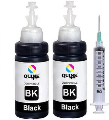 QUINK Refill ink Compatible For Canon TS207 Single Function Printer Black Ink Bottle