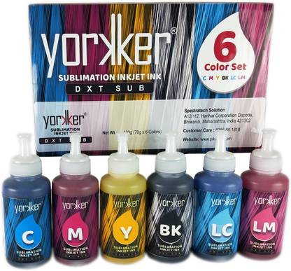 Yorkker DXT SUB for Heat Transfer Printing on Mugs, Mobile Cases, Polyester T-Shirts Tri-Color Ink Bottle