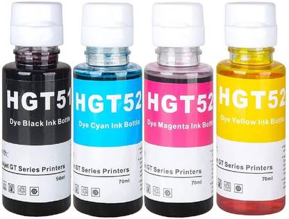 ASV GT51 Refill Ink for 310, 315, 319, 410, 415, 419, GT5810, GT5820, GT5821 Black + Tri Color Combo Pack Ink Bottle