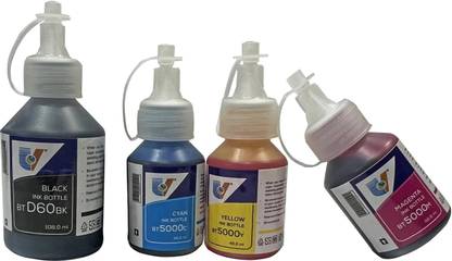 SDS Refill Ink BT6000BK BT5000 Compatible MFC T 800W 810W 910DW 920DW 925DW 4500DW Black + Tri Color Combo Pack Ink Bottle