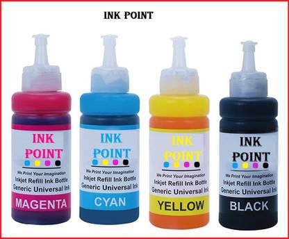 PRINTIFY Refill Ink Compatible for EP 664 L130, L360, L380, L350, L361, L565, L210 Black + Tri Color Combo Pack Ink Bottle