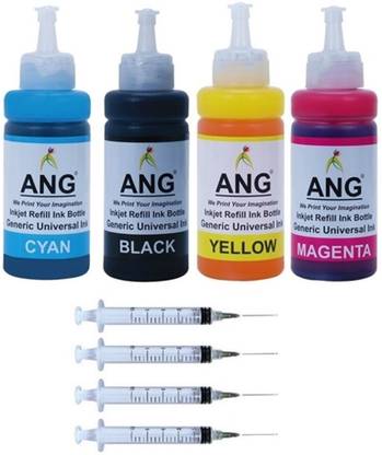 Ang Refill Ink Pixma Printer for E500,E510,E400,E410,E560,E470,E480,E417 Black + Tri Color Combo Pack Ink Cartridge