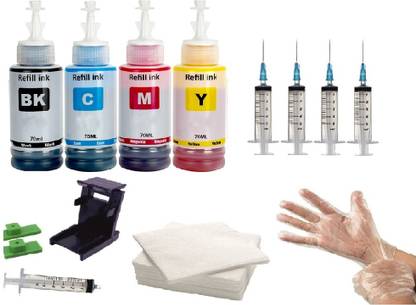 Salty Multi-color ink Compatible For TS207 Single Function Printer Black + Tri Color Combo Pack Ink Cartridge
