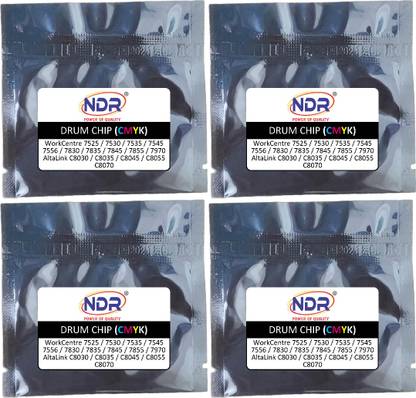 NDR XEROX WorkCentre 7525 Series 7830 Series AltaLink C8030 Series 1SET DRUM CHIP Black + Tri Color Combo Pack Ink Cartridge