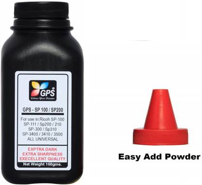 GPS कलर यूर ड्रीम्स Toner Powder Refill for Ricoh Universal Cartridge - 100gm,for sp 100,sp 111,sp 111su,sp 200,sp 210,sp 212snw,sp 300,sp 300dn,sp 310dn,sp 325sfnw?sp 3400?sp 3410?sp 3510?aficio 3510dn Pack Of 1 With Nozzle 100gm इंक टोनर पाउडर