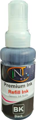INT Info Teh T6641 Black Ink Bottle Compatible for L130 L220 L310 L360 Black + Tri Color Combo Pack Ink Bottle