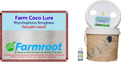 Farmroot RED Palm Weevil Lure 2 and Bucket Trap Combo (Pack of 2)