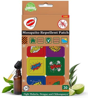 RunBugz Mosquito Repellent Patches ( Printed Boom Patches - Pack of 30 )