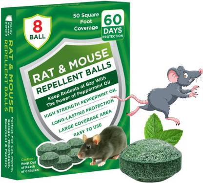 pestman Rat Repellent Balls, Natural Rat Repellent Bait For Home, Office And Car