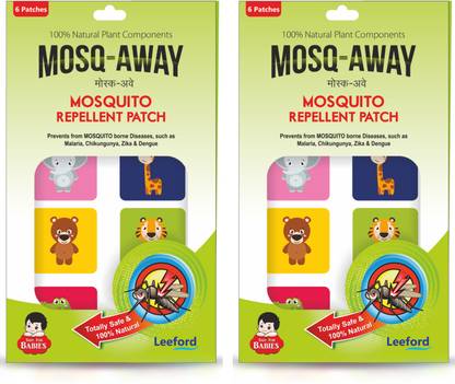 Leeford Mosquito Patches with Citronella Lemon & Eucalyptus Oil