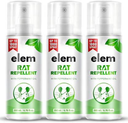 ELEM Rat Repellent Spray For Home & Cars | 100% Natural & Effective 600ml | Pack of 3