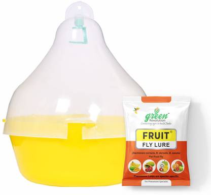 Green Revolution Fruit Fly Pheromone Trap for All Fruit Crops (Bactrocera Dorsalis). Pack of 1.