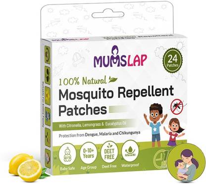 Mumslap Natural Mosquito Repellent Patches for Babies, Protects from Dengue, Malaria