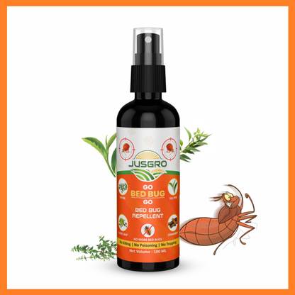 JusGro Bed Bug Killer Spray-Natural Bed Bug Repellent, Instant Action(100ML)