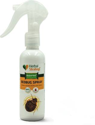 HERBAL STRATEGI Bed Bug Spray Non-Toxic 100% Herbal Skin Safe Baby Safe