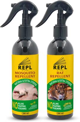 ELEM Rat Repellent & Mosquito Repellent Spray | Natural & Herbal Spray Pack of 2