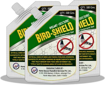 Home-Secure Bird-Shield Bird Repellent Gel, Non-Toxic, Pigeon Repellent, Bird Deterrent