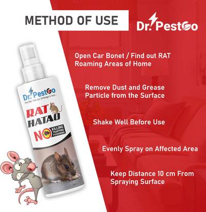Dr.PestGo Rat Repellent Spray for Cars Pest Repellent Rodent control