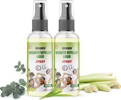 Brawn Natural Insect Repellent Spray for Babies (3 months+), Safe on Skin, DEET FREE