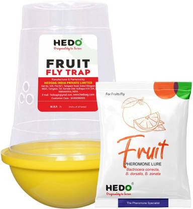 HEDO Fruit Fly IPM Trap With Fruit Fly Lure Combo Pack Of For All Fruits Pack Of 2